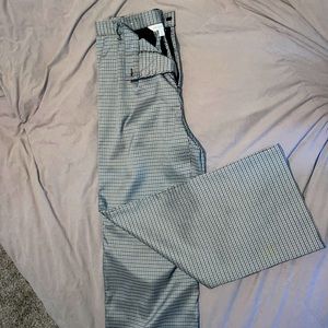 Prologue plaid wide leg trousers